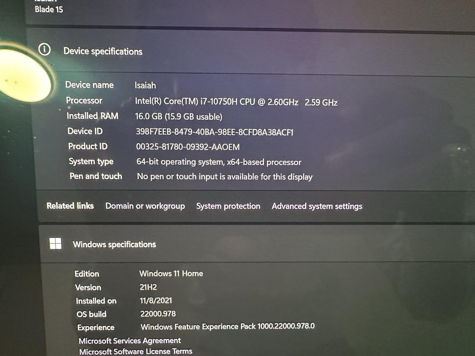 Razer Blade 15.6″ (1TB SSD , Intel Core i7 10th Gen., 5.10GHz, 16GB) 4K RTX 2070