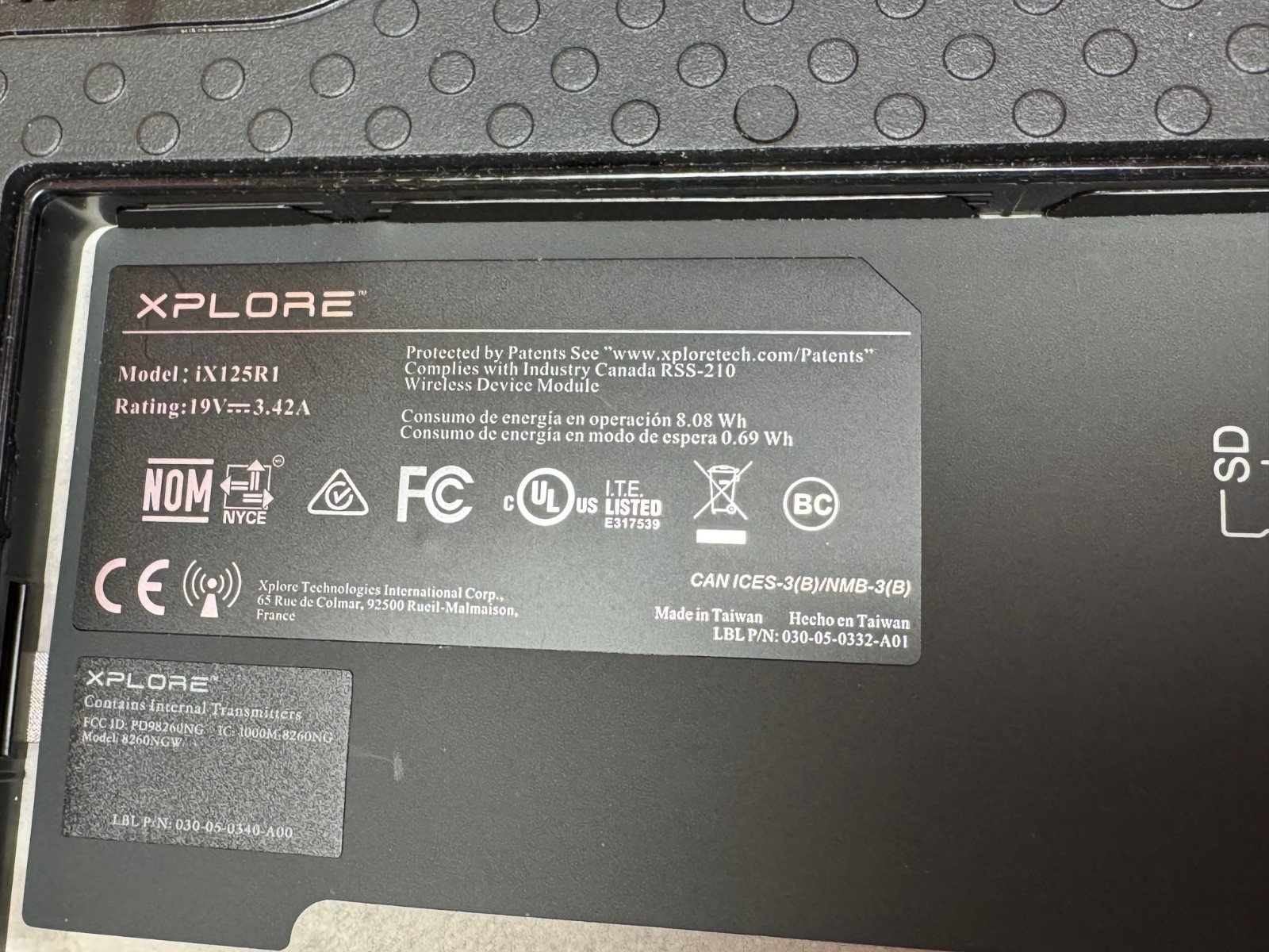 Zebra Xplore iX125R1 Rugged Tablet i5-6200U 8GB 256GB Win 11Pro 12.5″ Stylus LTE