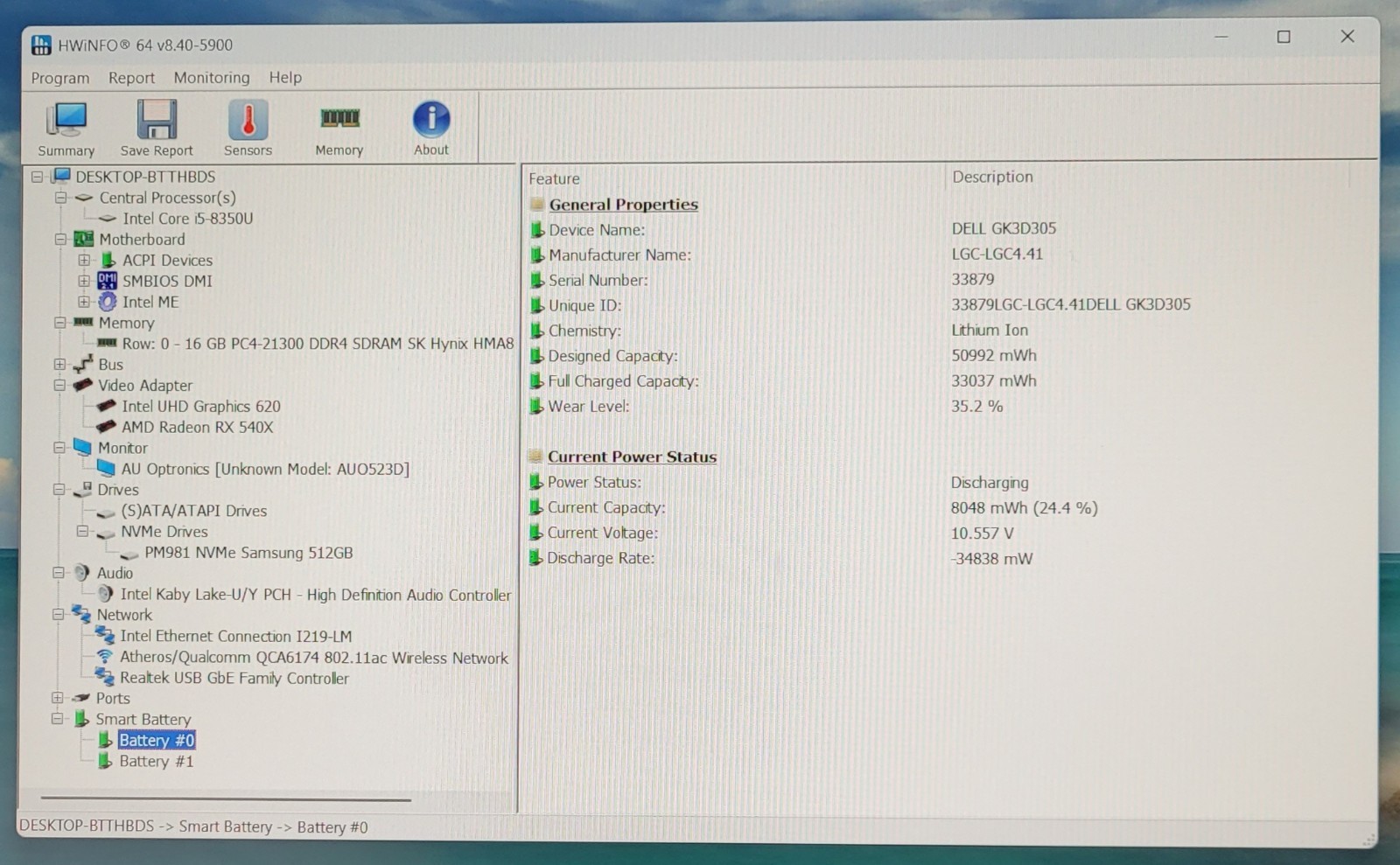 Dell Latitude 5420 Rugged 14″ Touch Intel i5-8350U 1.70GHz 16GB 512GB SSD Win 11