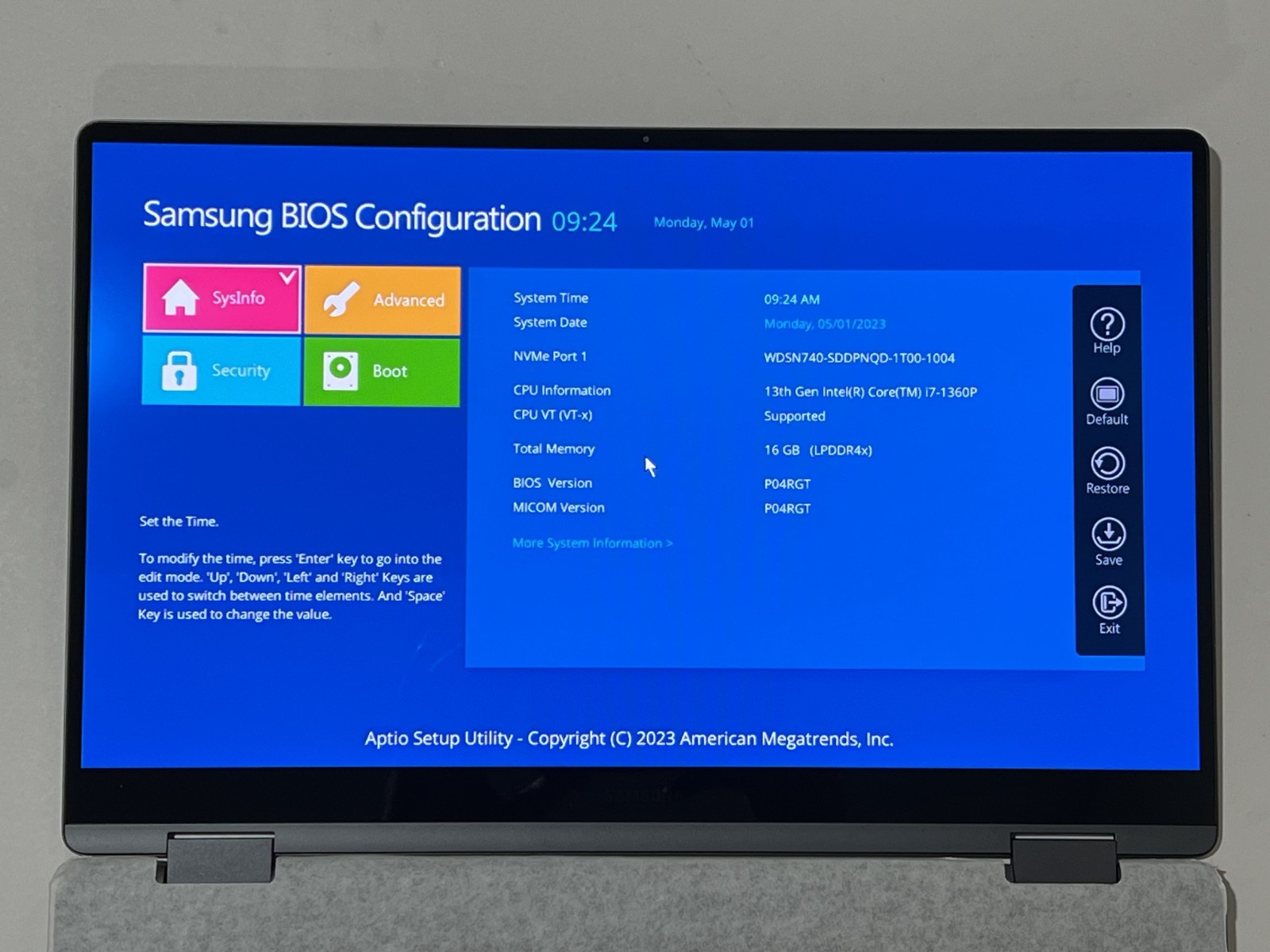 Samsung Galaxy Book3 360 15.6” AMOLED Touch Intel Core i7 16GB RAM 1TB SSD NP750