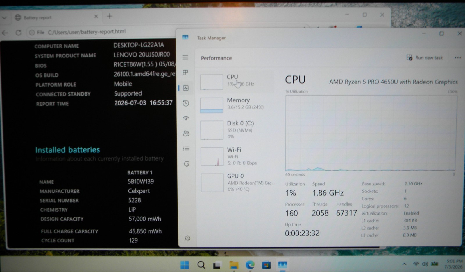Lenovo ThinkPad T14s Gen 1 Ryzen 5 Pro 16GB 256GB NVMe 14in FHD Laptop