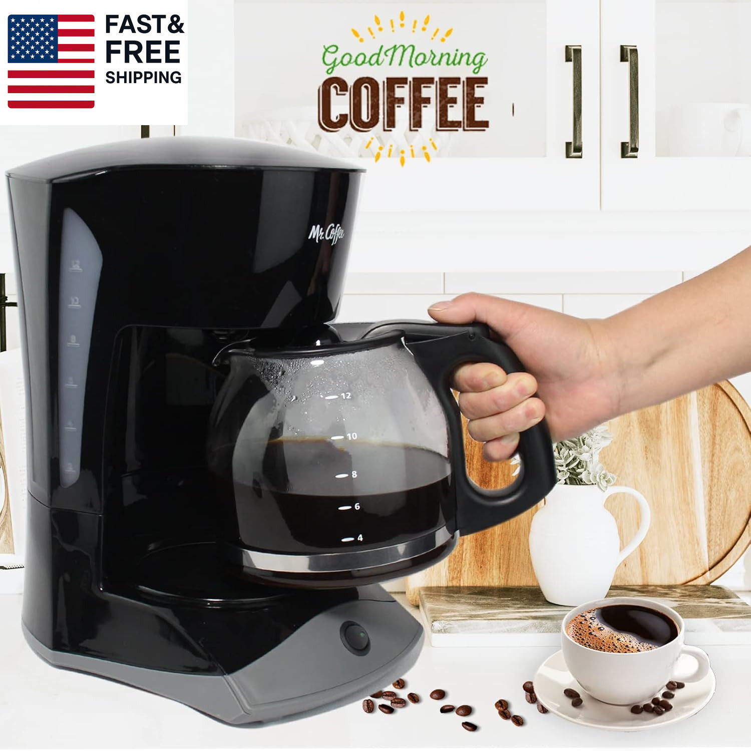 12-Cup Replacement Coffee Carafe Compatible with Mr. Coffee Coffee Maker Pot