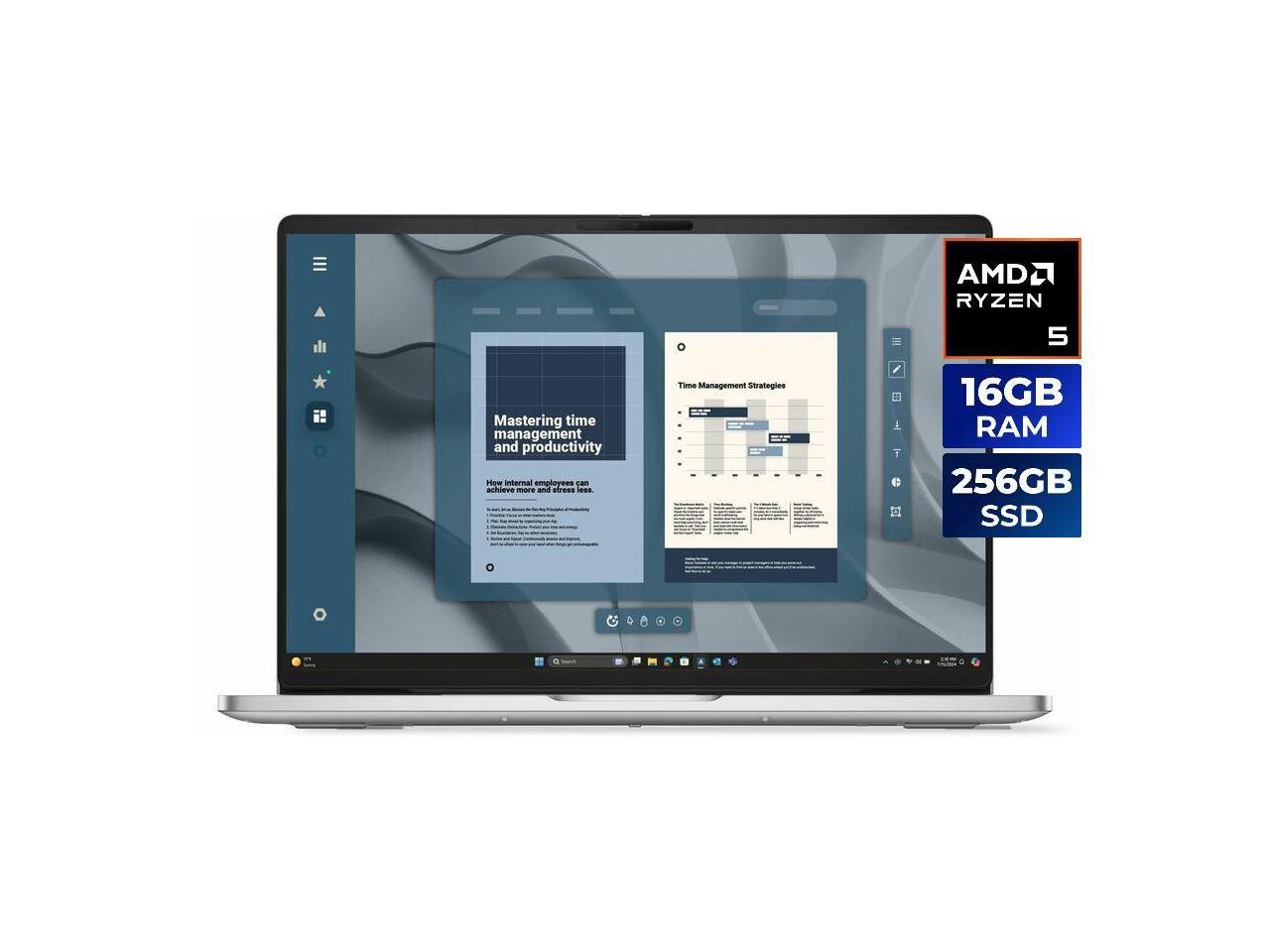 Dell Pro 16″ Laptop AMD Ryzen 5 220 AMD Radeon 740M Graphics 16GB RAM 256GB SSD