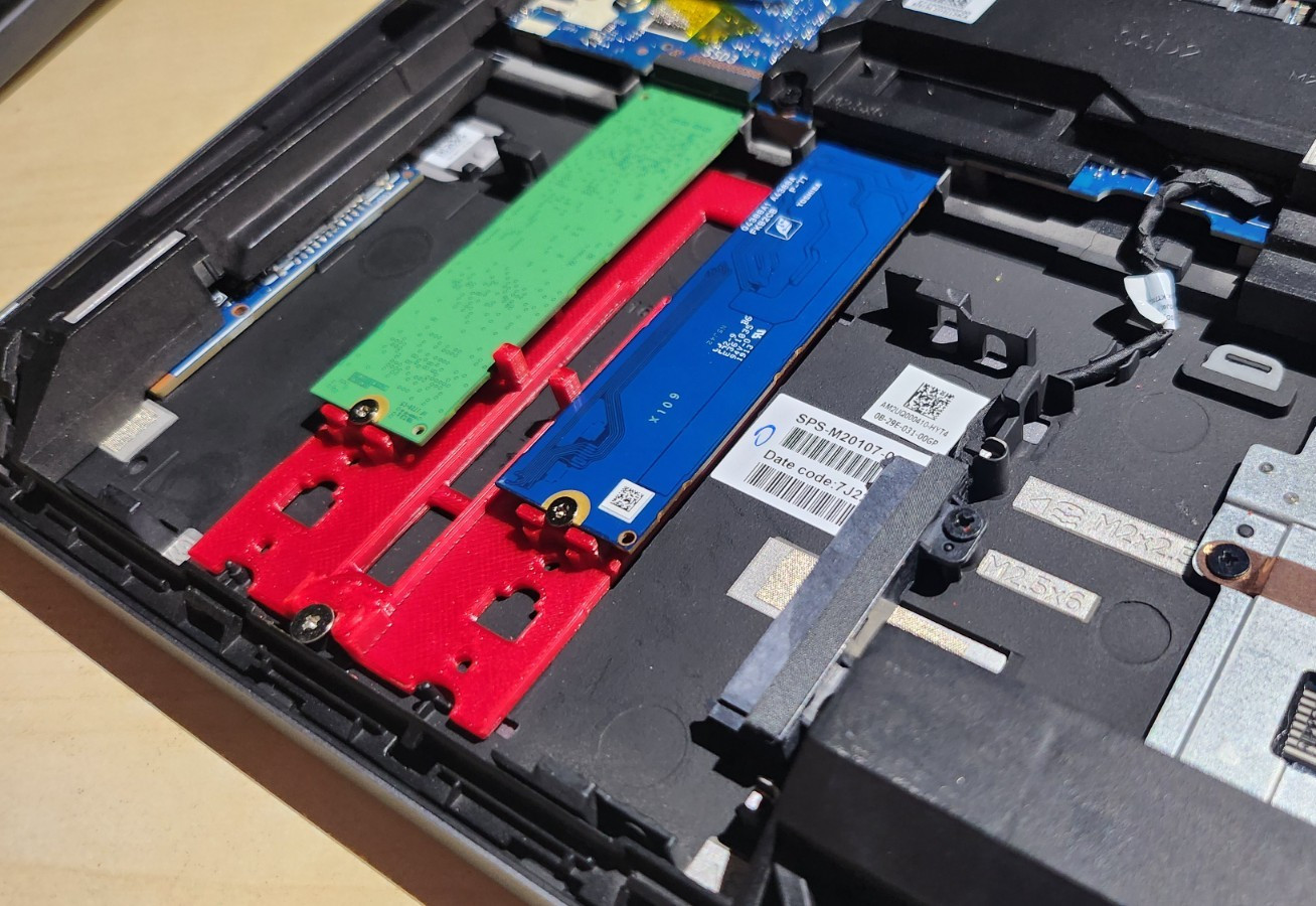 HP ZBook Fury 17 G7 + G8 SSD3 SSD4 Bracket Cage Frame 3D Print for M22794-001