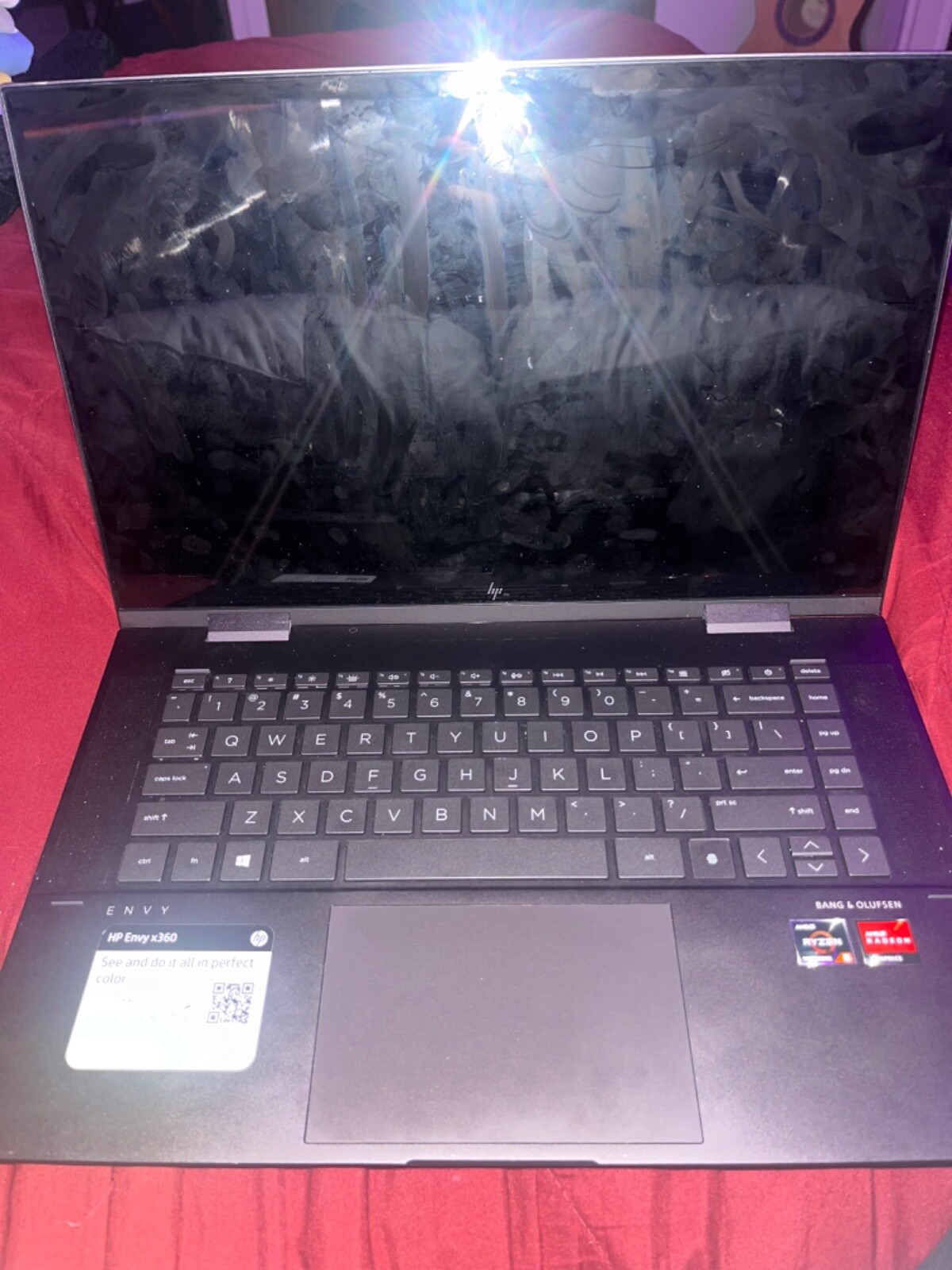 HP ENVY 15.6 inch (256GB, AMD Ryzen 5, 3.20GHz, 8GB) Laptop – Black -…