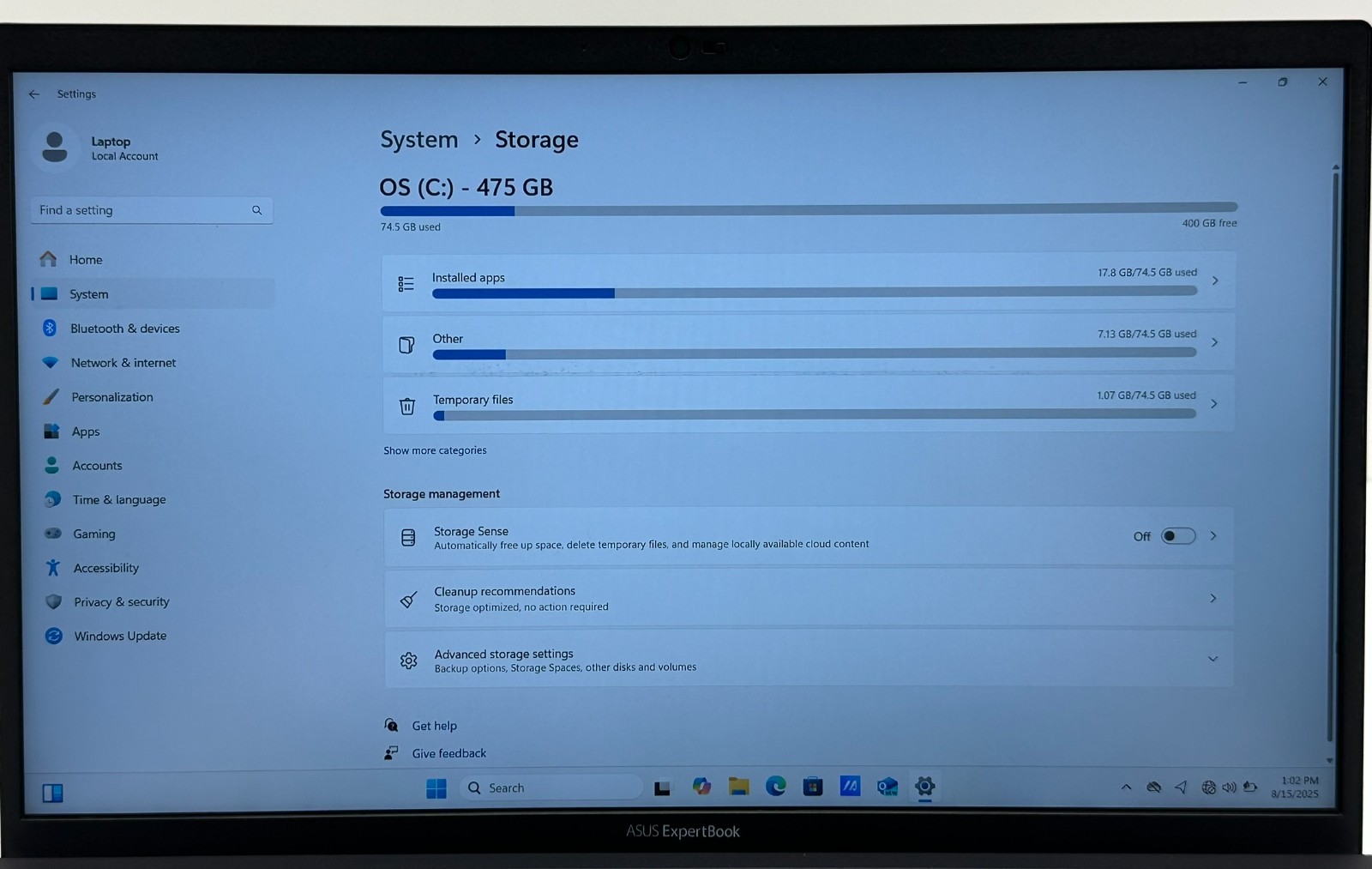 ASUS EXPERTBOOK B1500CEA-XS74 CORE I7-1165G7 | 1.5TB | 40GB RAM | Windows 11 #14