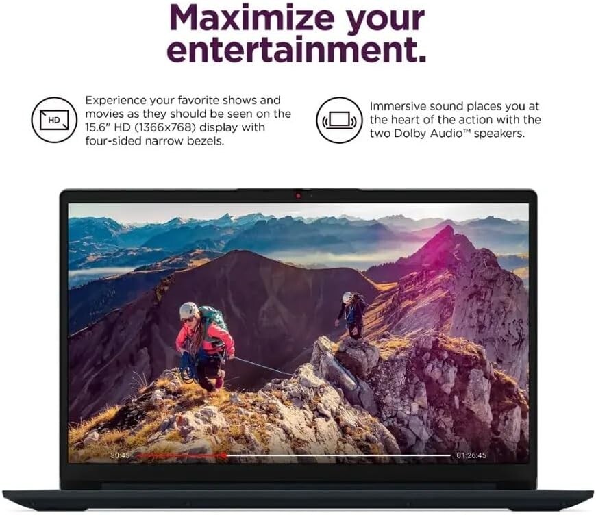 Lenovo Slim Laptop 15.6″ N4500 Up to 36GB RAM & 2TB SSD Win11 PRO+OFFICE Blue