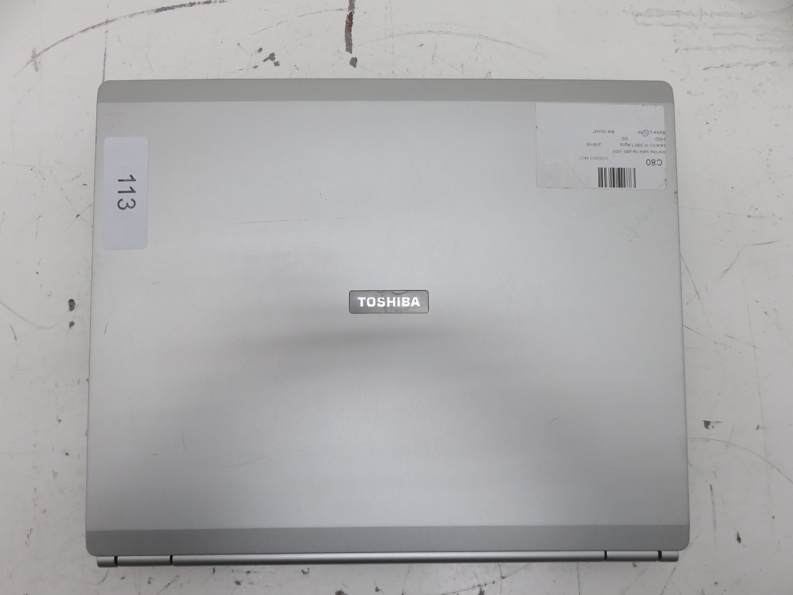 Toshiba Satellite A85-S107 Laptop Intel Celeron M 256MB Ram No HDD, Bad Battery