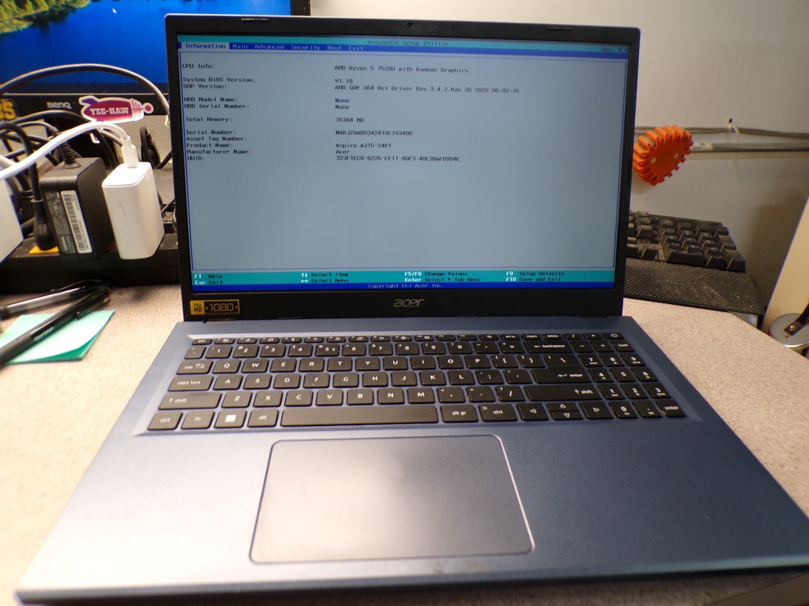 Acer Aspire 3 A315-24PT AMD Ryzen 5-7520U@2.80GHz 8GBLaptop #2378
