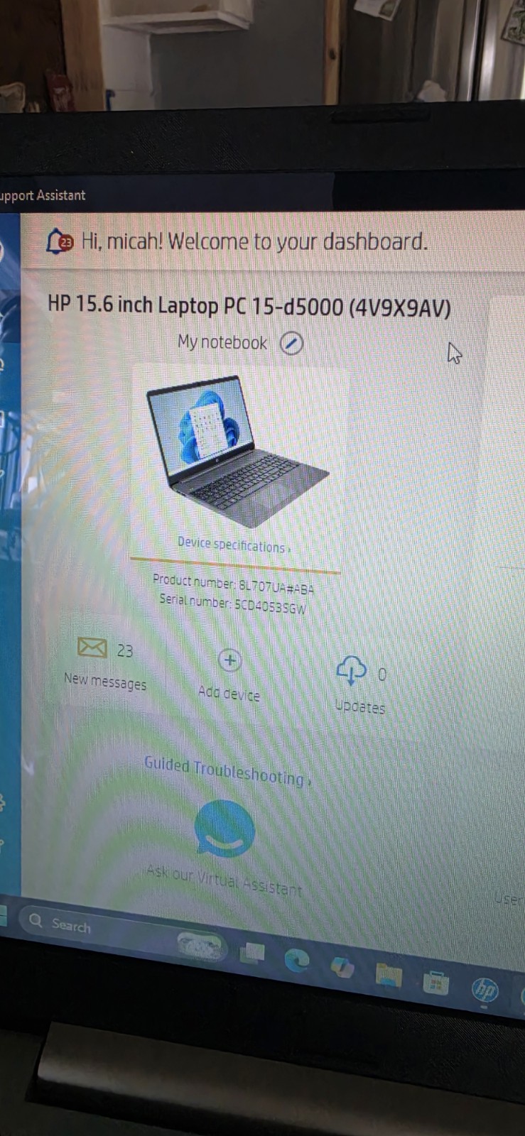 HP 15.6 inch Laptop 15-d5000 Windows 11 Notebook for Casual Computing