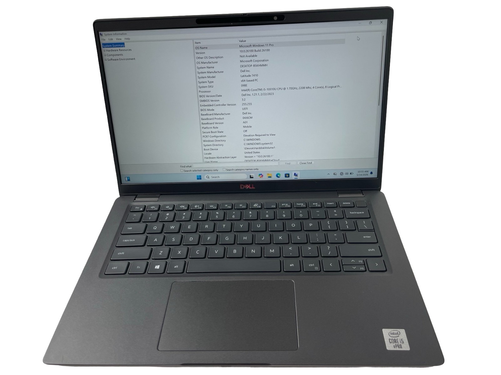 Dell Latitude 7410 i5 10310U 1.70GHz 16GB RAM 256GB NVMe Win.11Pro Touchscreen