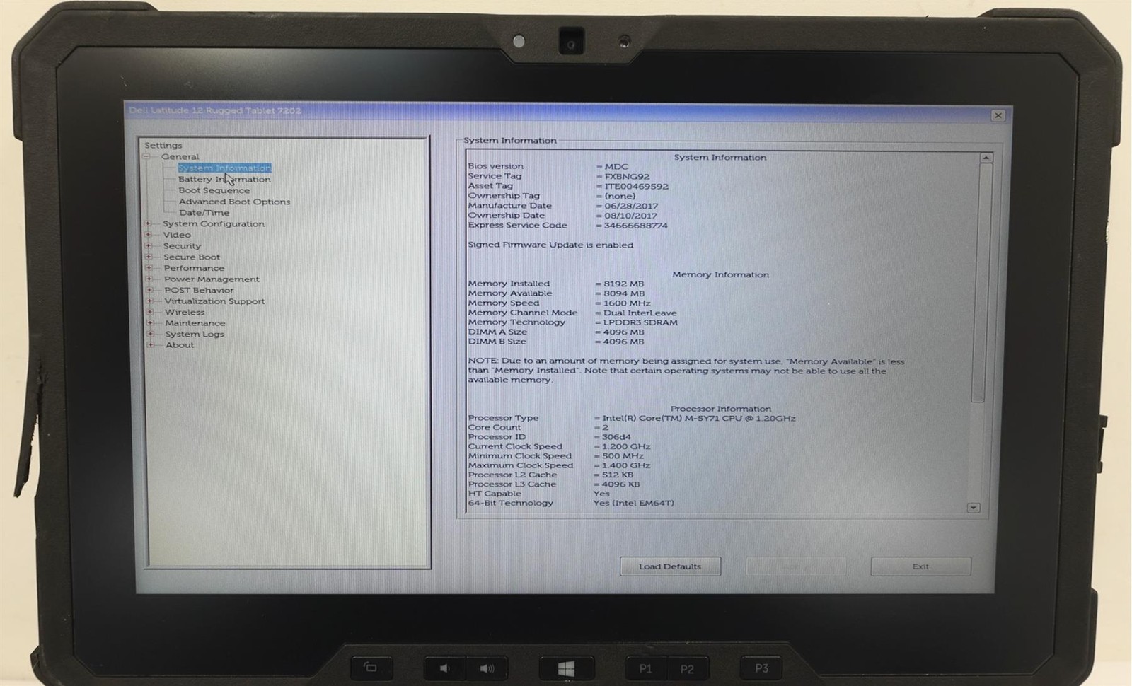 Lot 6 Dell Latitude 12 Rugged Tablet 7202 11.6″ Core M-5Y71 1.20GHz 8GB No SSD