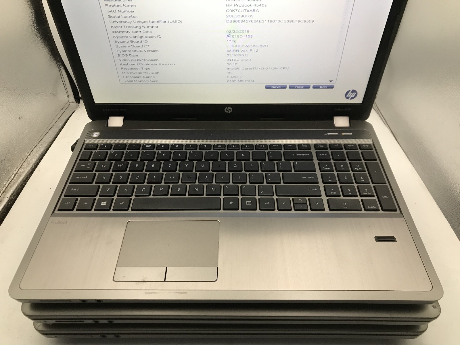 HP PRROBOOK 4530S – LOT OF 3 -BOOTS TO BIOS- INTEL I3 3RD GEN – 4GB RAM -READ-BB
