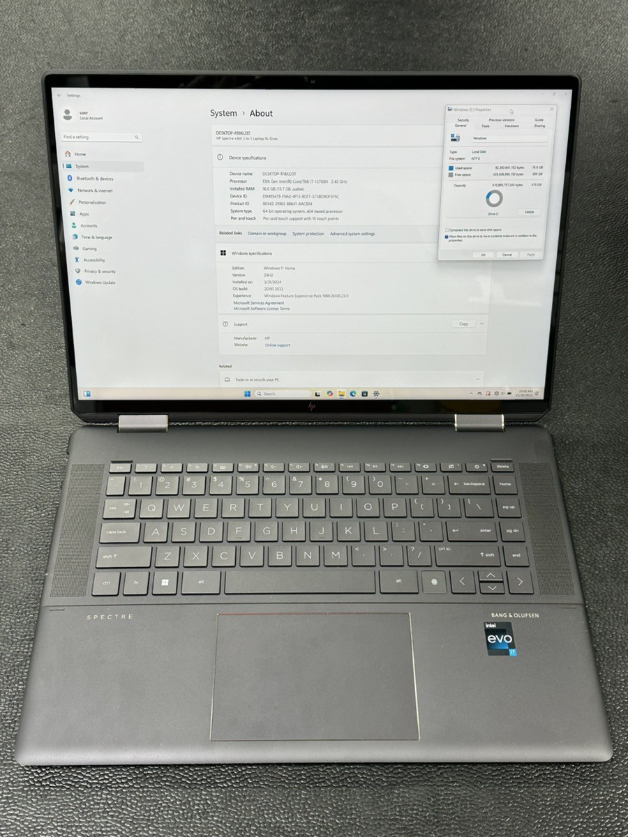 HP Spectre 16-f2013dx Home/Business 2-in-1 Laptop – 16″, Intel i7-13 (PD1125640)
