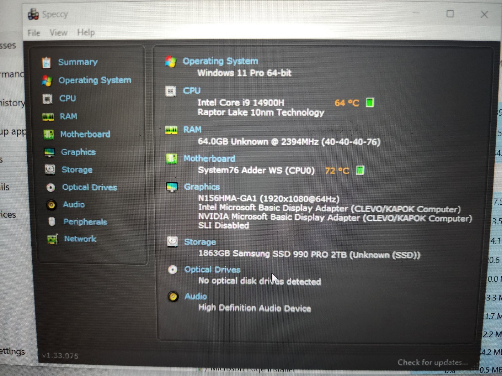 System76 Adder WS Laptop 64GB RAM 2tb Nvme Ssd Windows 11 Pro Geforce Rtx 4050