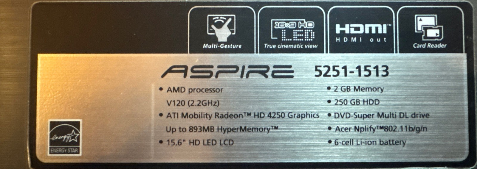 Acer Aspire 5251 Series FOR PARTS