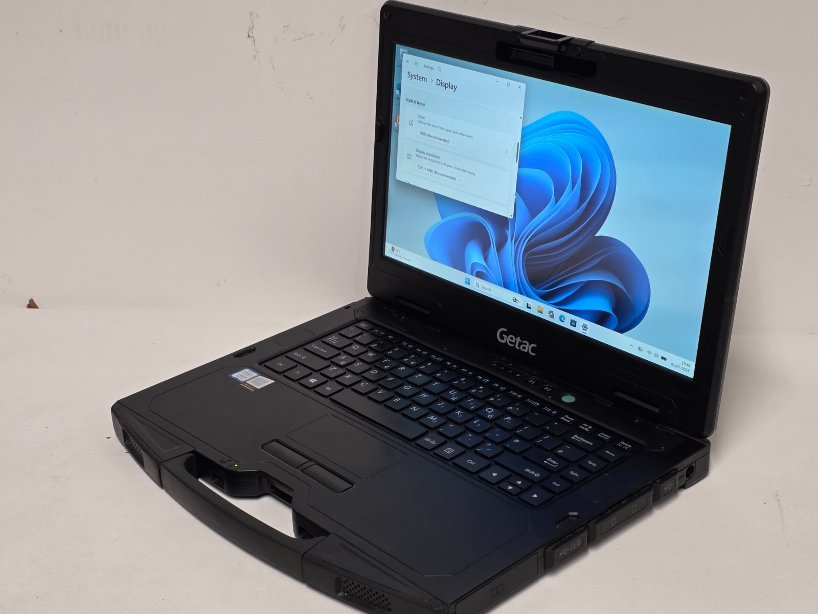 GETAC S410 G3 RUGGED LAPTOP 14″ FHD CORE i5-8265U 8GB 256GB SSD HDMI GPS #040
