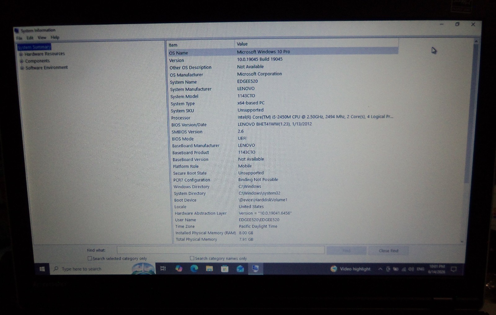 Lenovo ThinkPad Edge E520 15.6″ i5-2450M 8GB 500GB HDD Windows 10 Pro