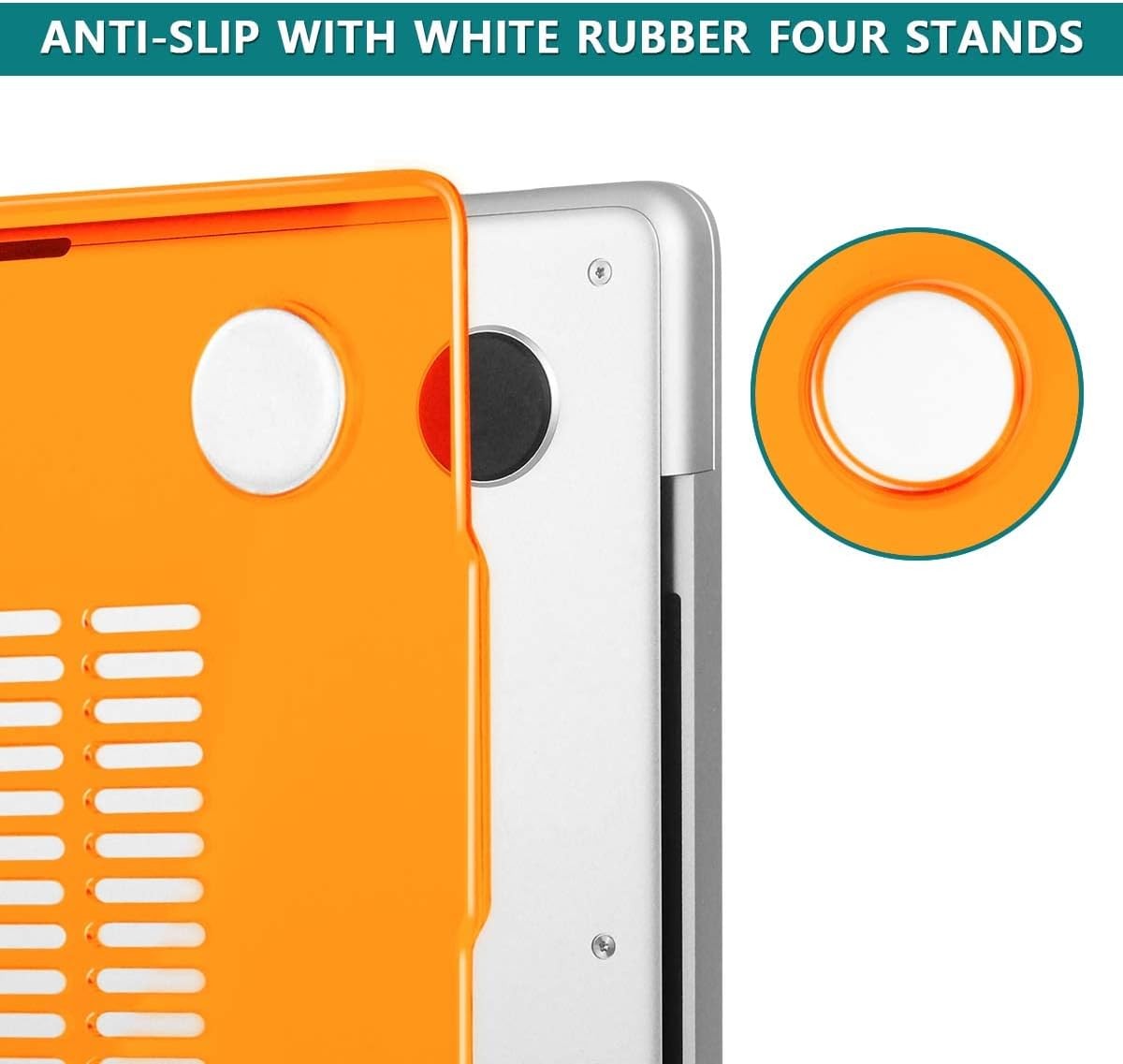 14 Inch M5 MacBook Pro Case for 2021-2025 Models A2992 A2918 A2779, Orange