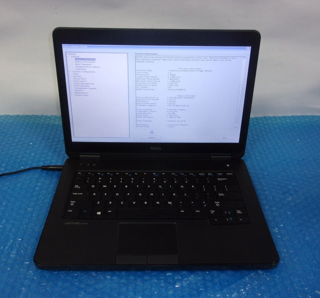 Dell Latitude 5440 14″ Intel Core i3-4030U 1.90GHz 4GB RAM 320GB HDD Win 10 Pro