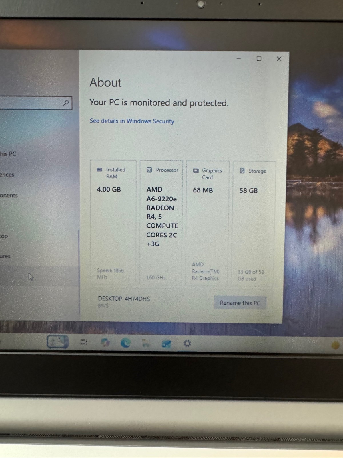 Lenovo IdeaPad 14″ (64GB,AMD A6,1.6 GHz,4GB RAM) Laptop – Platinum Grey