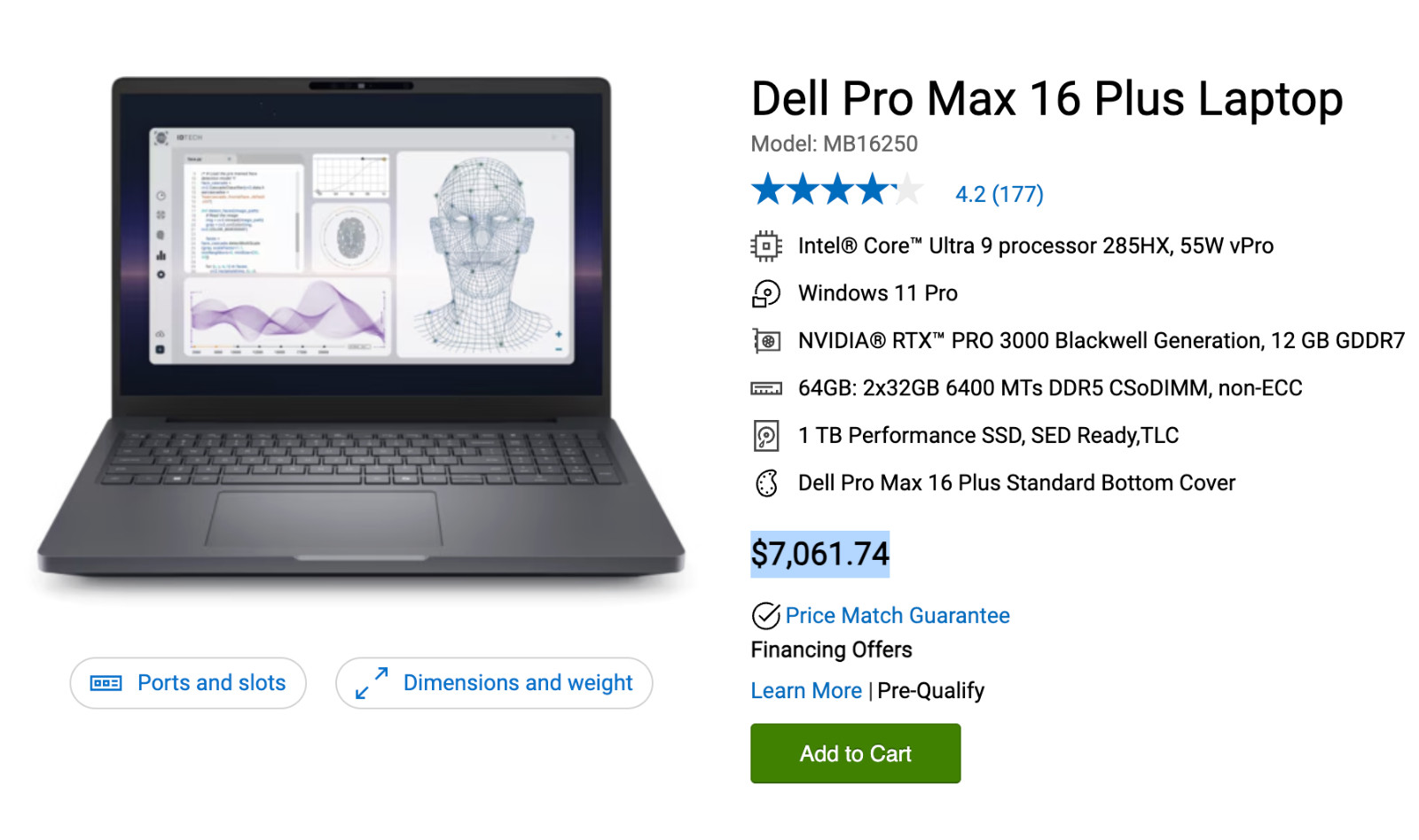 2026 NEW Dell Pro Max 16 Plus *$7K MSRP* Ultra 9 285HX 64GB RAM | RTX PRO 3000