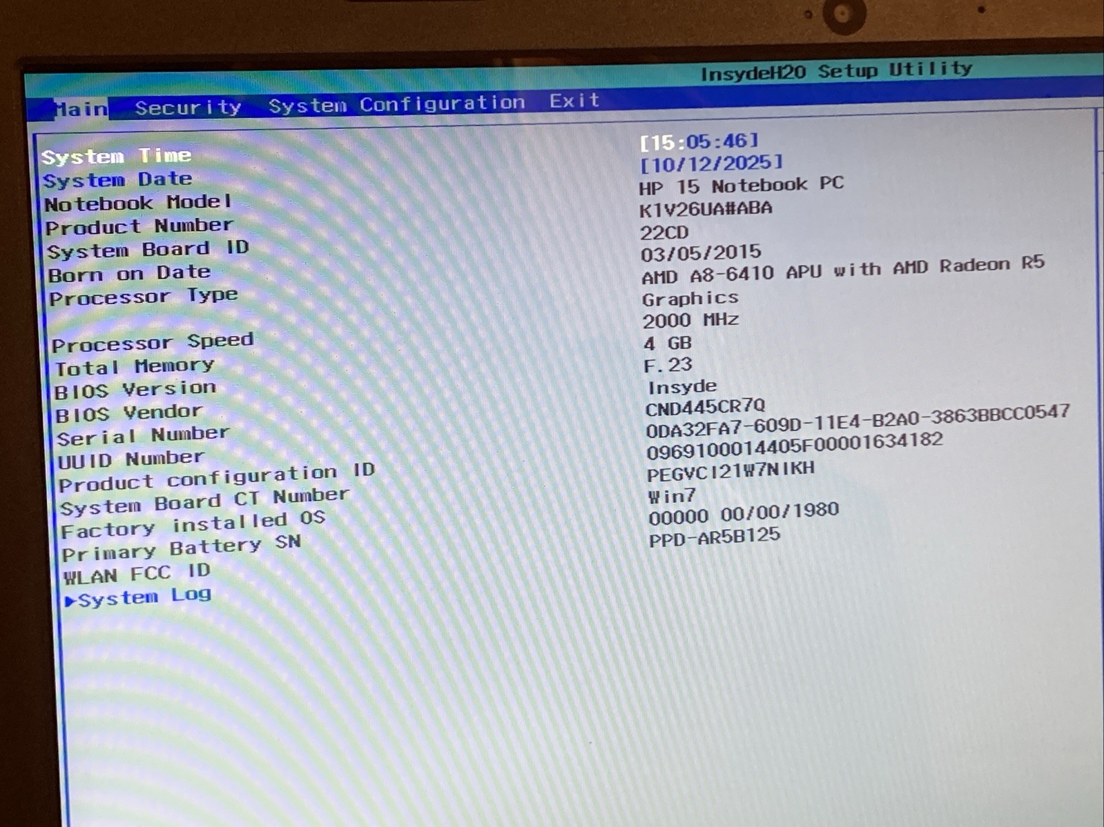 💻 HP Notebook 15-g023cl ⚙️ AMD A8-6410 Radeon R5 | 4GB RAM | No HDD | Boots Up