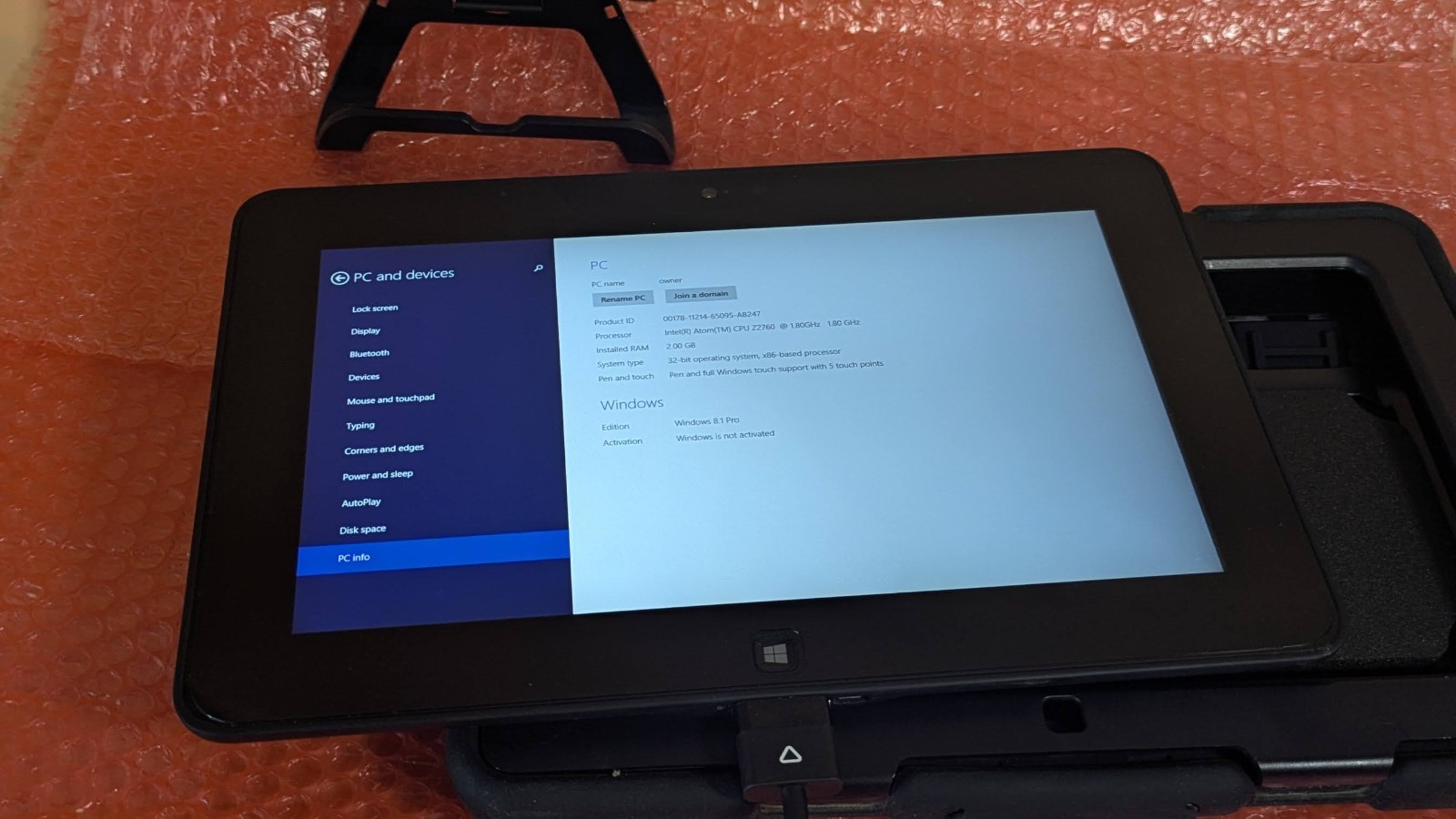 Dell Latitude 10 ST2 10.8″ Touchscreen 2GB 64GB Windows Tablet~Dead Battery
