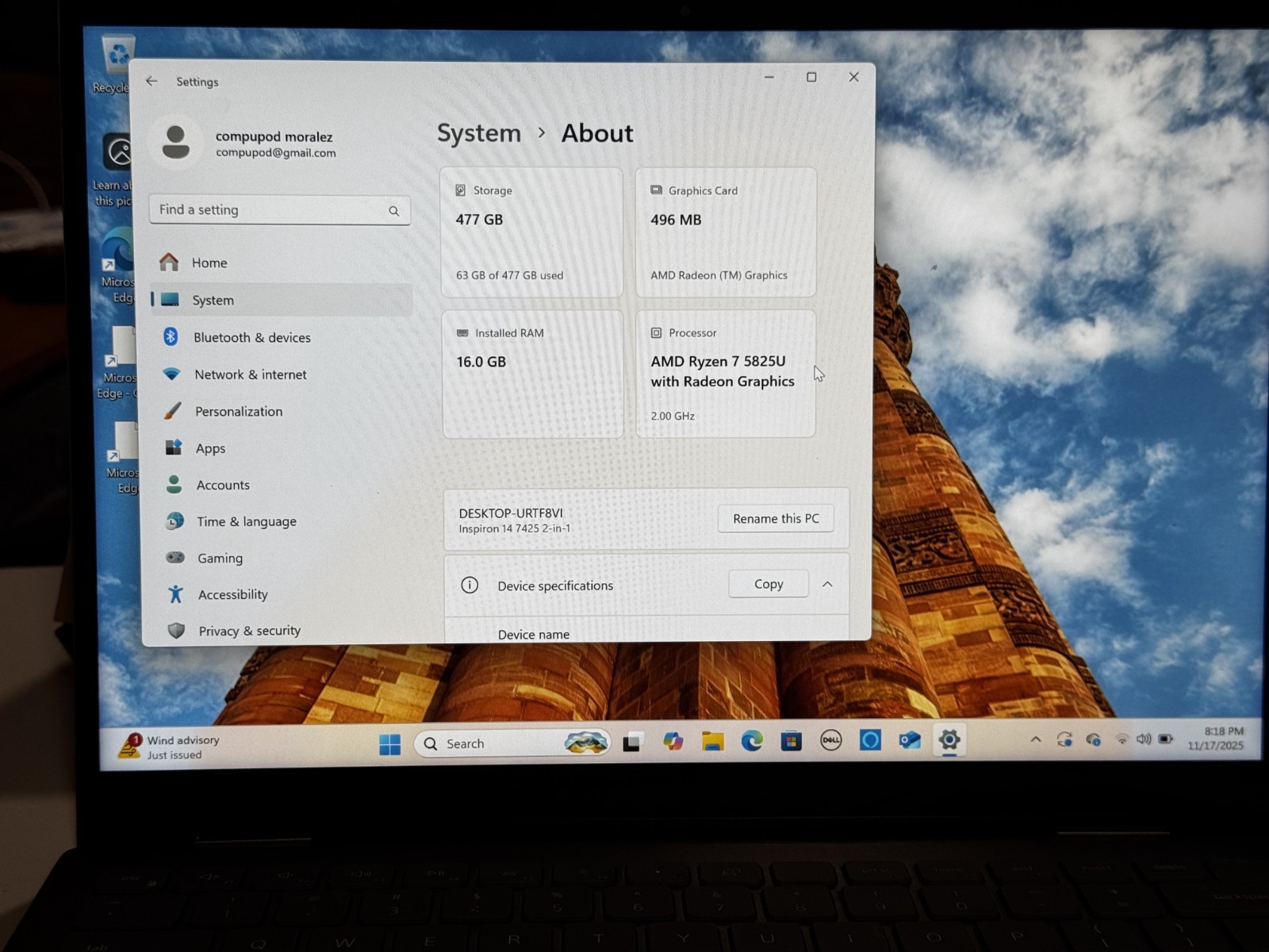 Dell Inspiron 14 7425 2-in-1