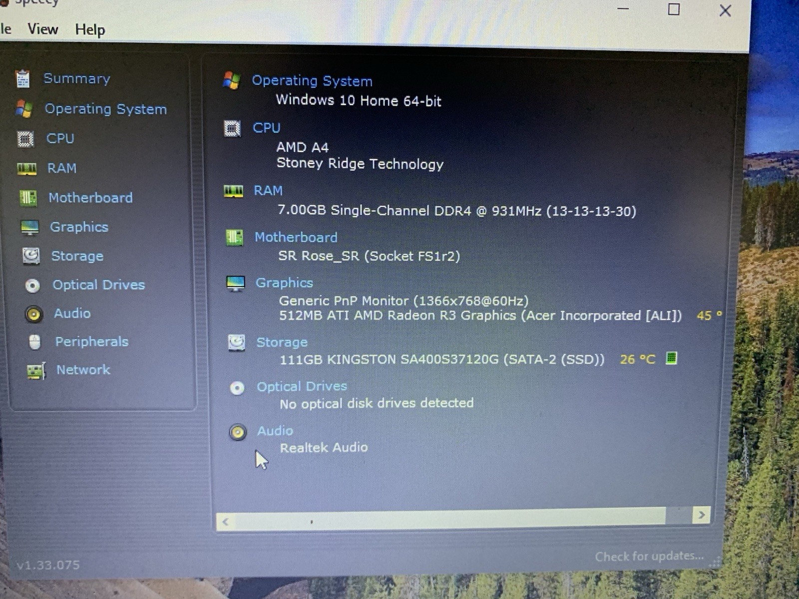 Acer Aspire A315-22 15.6″ Laptop AMD A4-9120e 8GB DDR4 112GB SSD WIN 10H