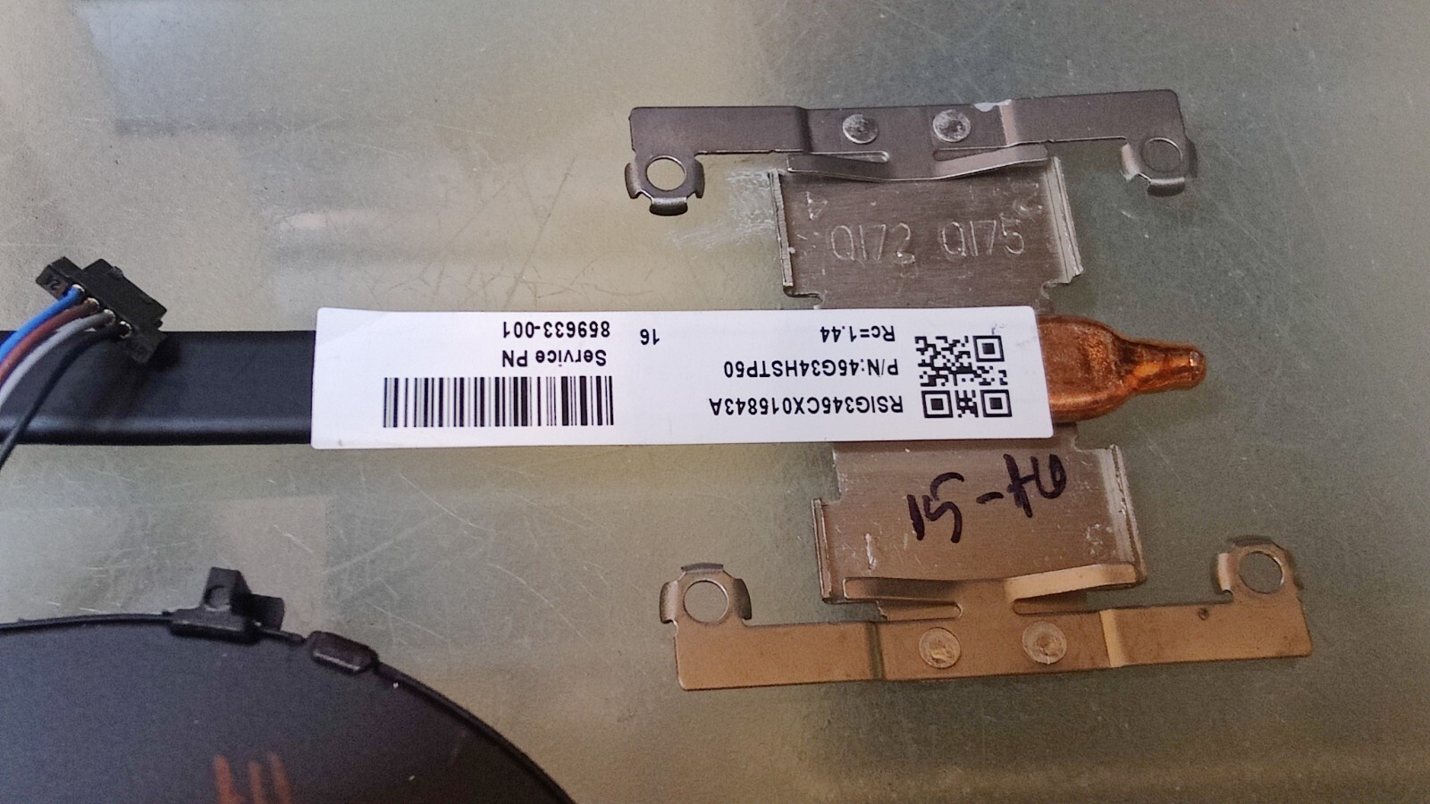 HP 15-AU FAN HEATSINK HEATSINK 45G34HSTP50 859633-001 47G3TP203