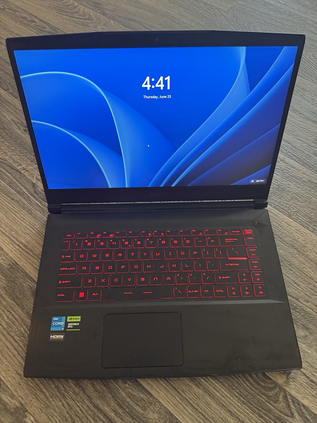 MSI GF66 Gaming Laptop i5-11400H 16GB SSD RTX 3050 W11