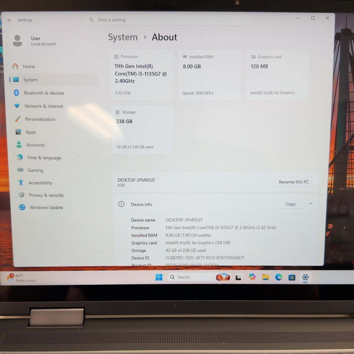 Lenovo Yoga 7i 2-in-1 82BJ 15.6″ i5-1135G7 2.4GHz 8GB RAM 256GB SSD