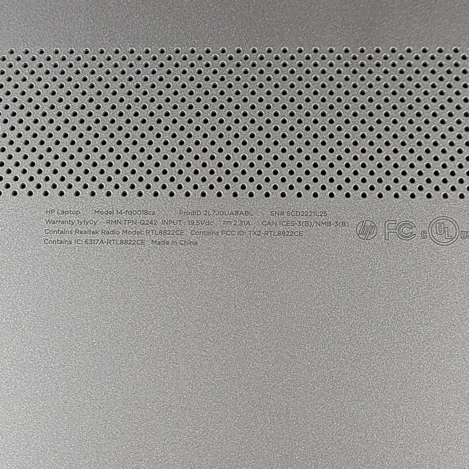 HP Laptop 14-fq0018 14″ AMD Athlon Silver 3050U 128GB SSD 4GB RAM READ
