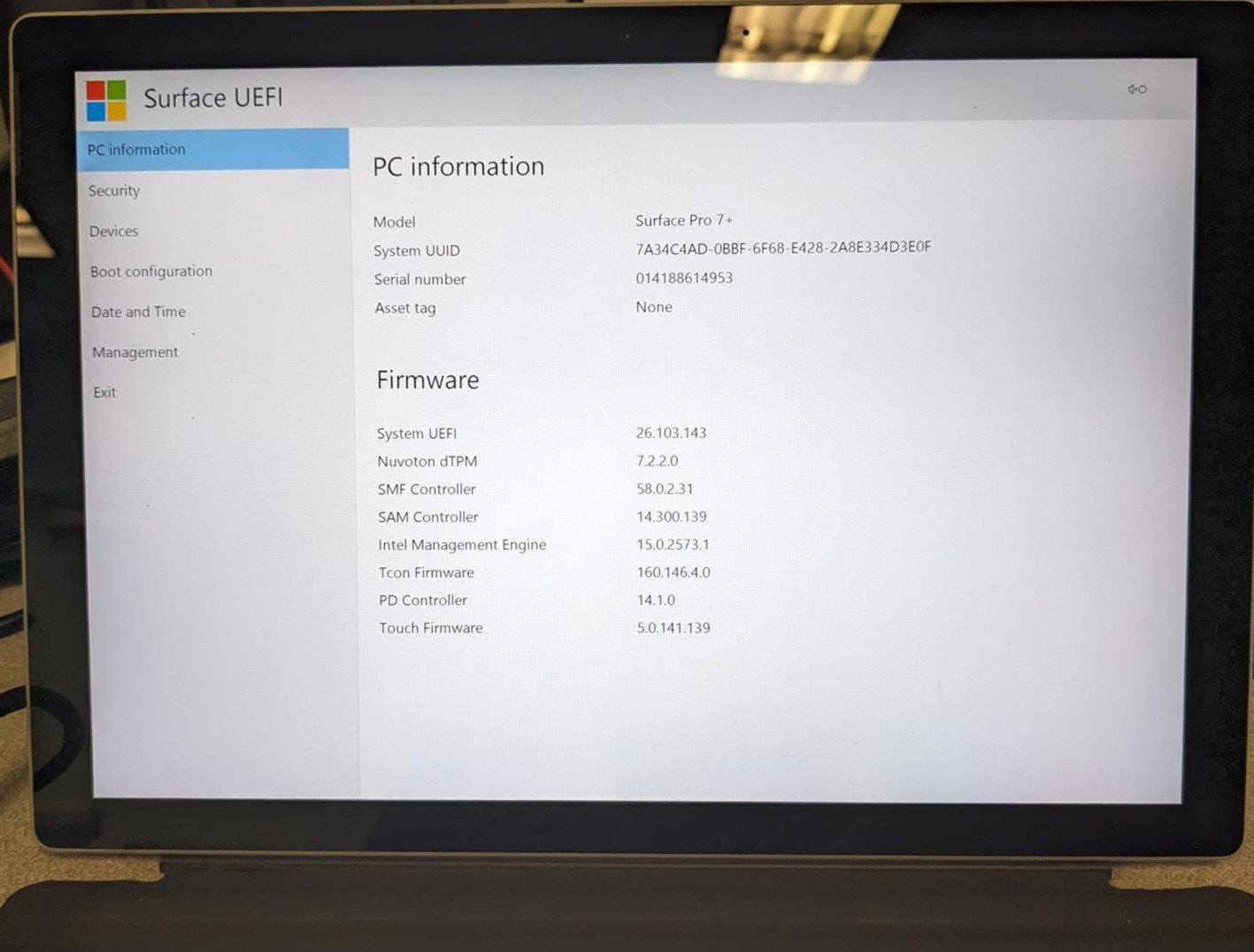 MICROSOFT SURFACE PRO 7+ (1960) i7-1165G7 @ 2.80GHz, 16GB RAM, NO HDD/OS