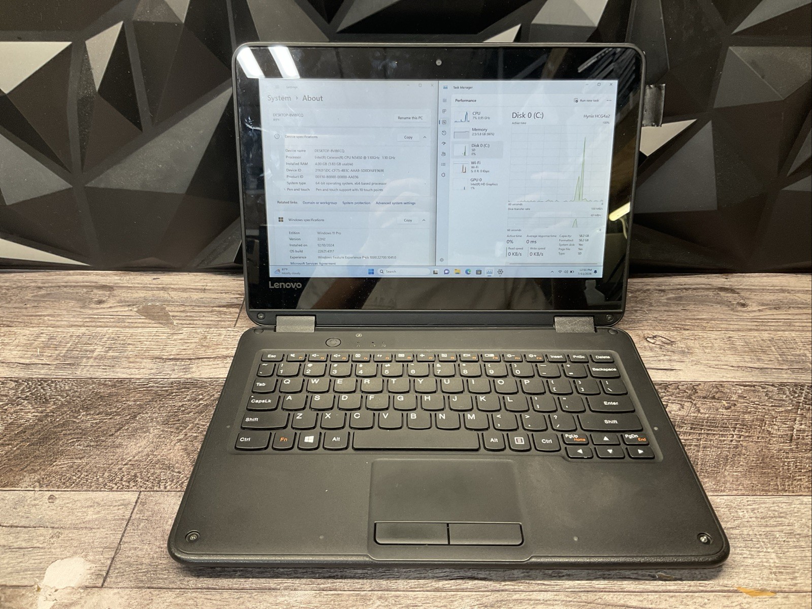Lenovo 300e 1st Gen / 2-in-1 / Touchscreen / Windows 11 Pro / 71F
