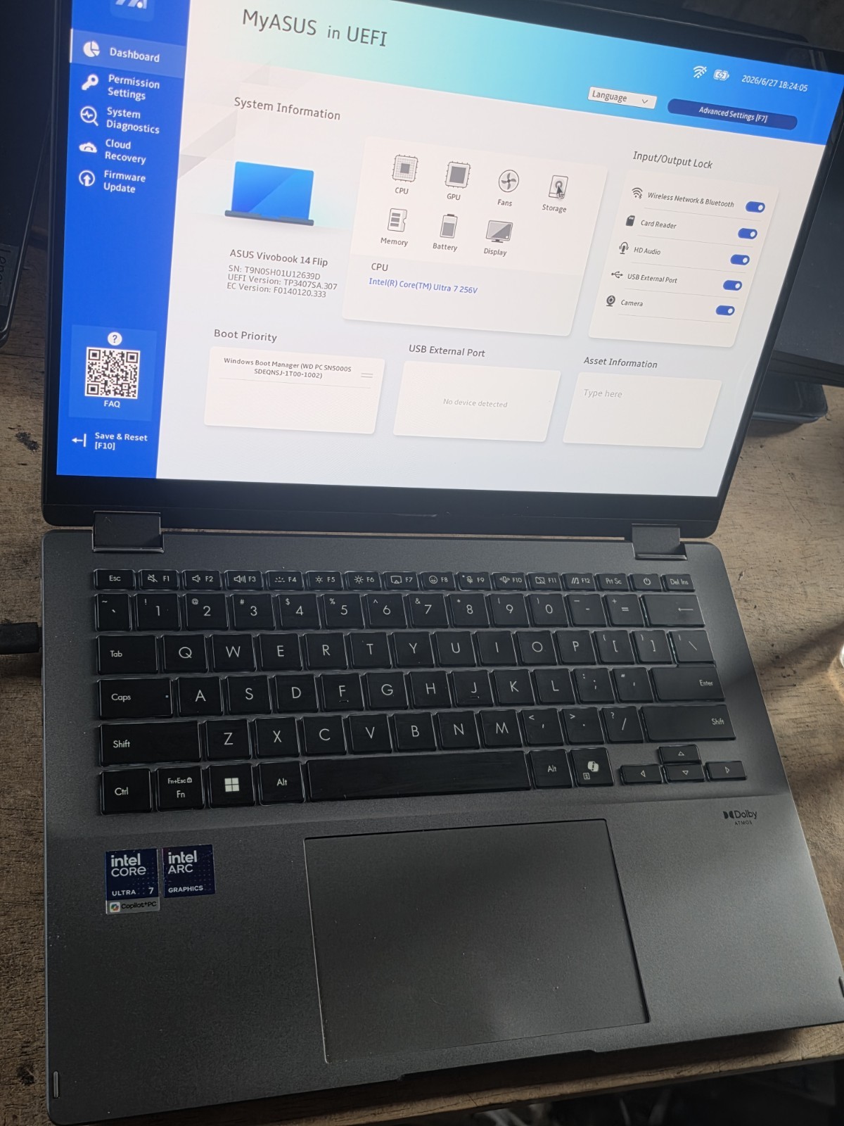 Asus Vivobook 14 Flip Core Ultra 7 256V 2.2GHz 16GB 1TB 14″ TP3407SA Tpad