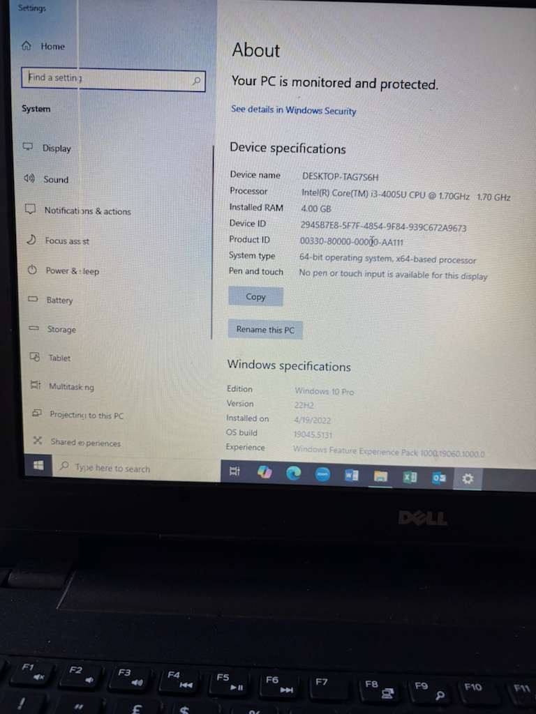 Dell Inspiron 15″ (500 GB, Intel Core i3, 4005U, 1.70GHz, 4GB) Laptop –
