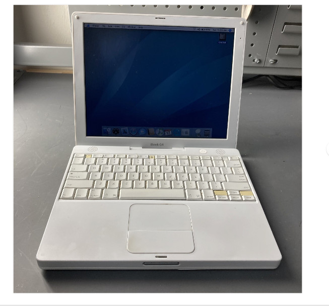 Apple iBook G4 PowerPC@1.20GHz-256MB Ram 30GB HDD OS Tiger ATI Radeon GFx #A1054