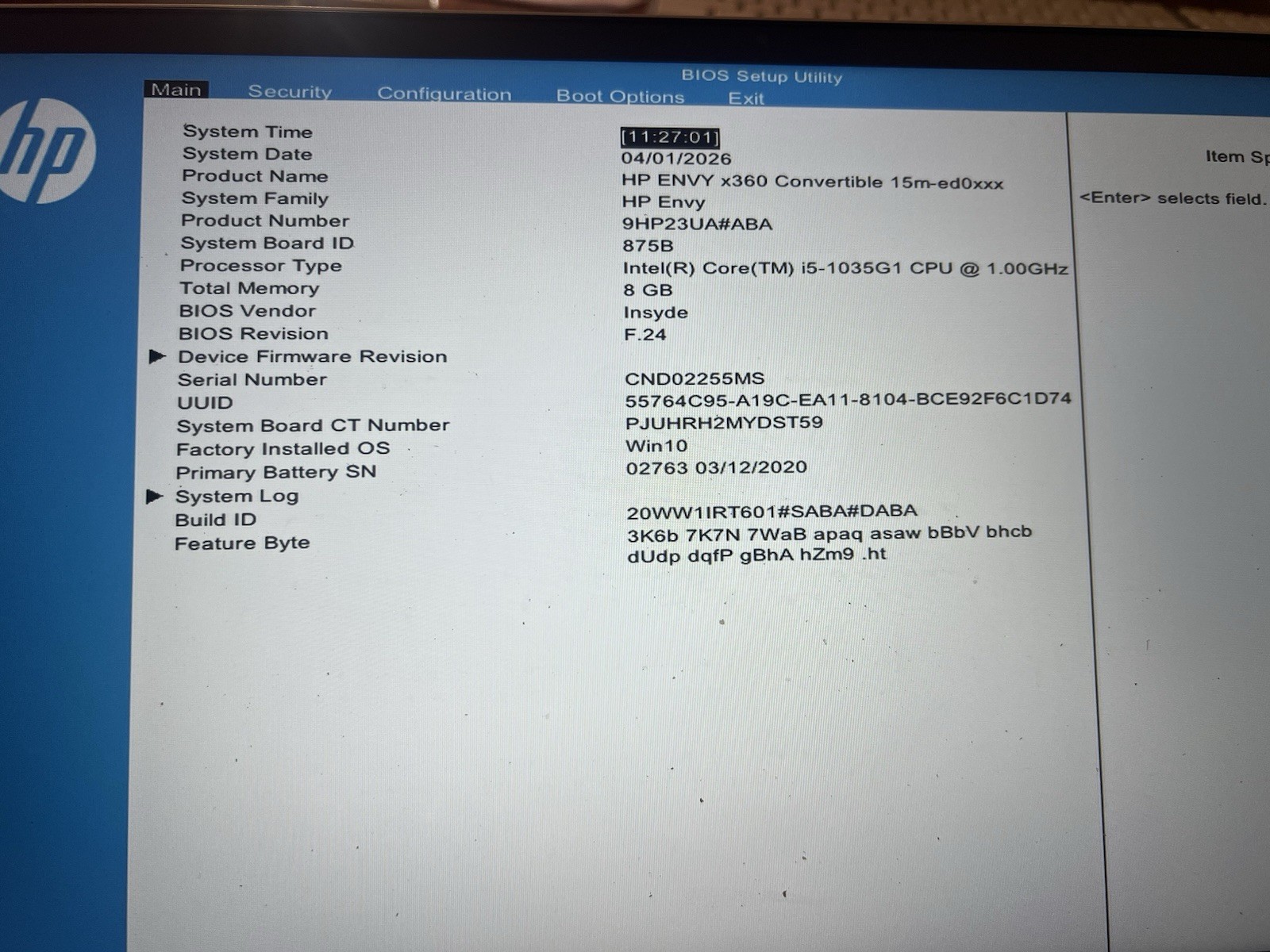 HP ENVY X360 15.6 Touchscreen Laptop | Core i5-1035G1 | 256GB SSD | 8GB RAM