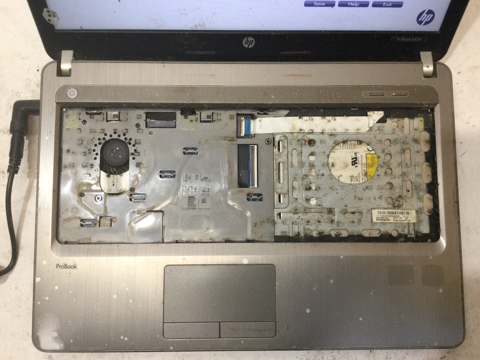 HP PROBOOK 4430s – INTEL I3 2330M – NO RAM – BOOTS TO BIOS – READ DESCRIPTION-BB