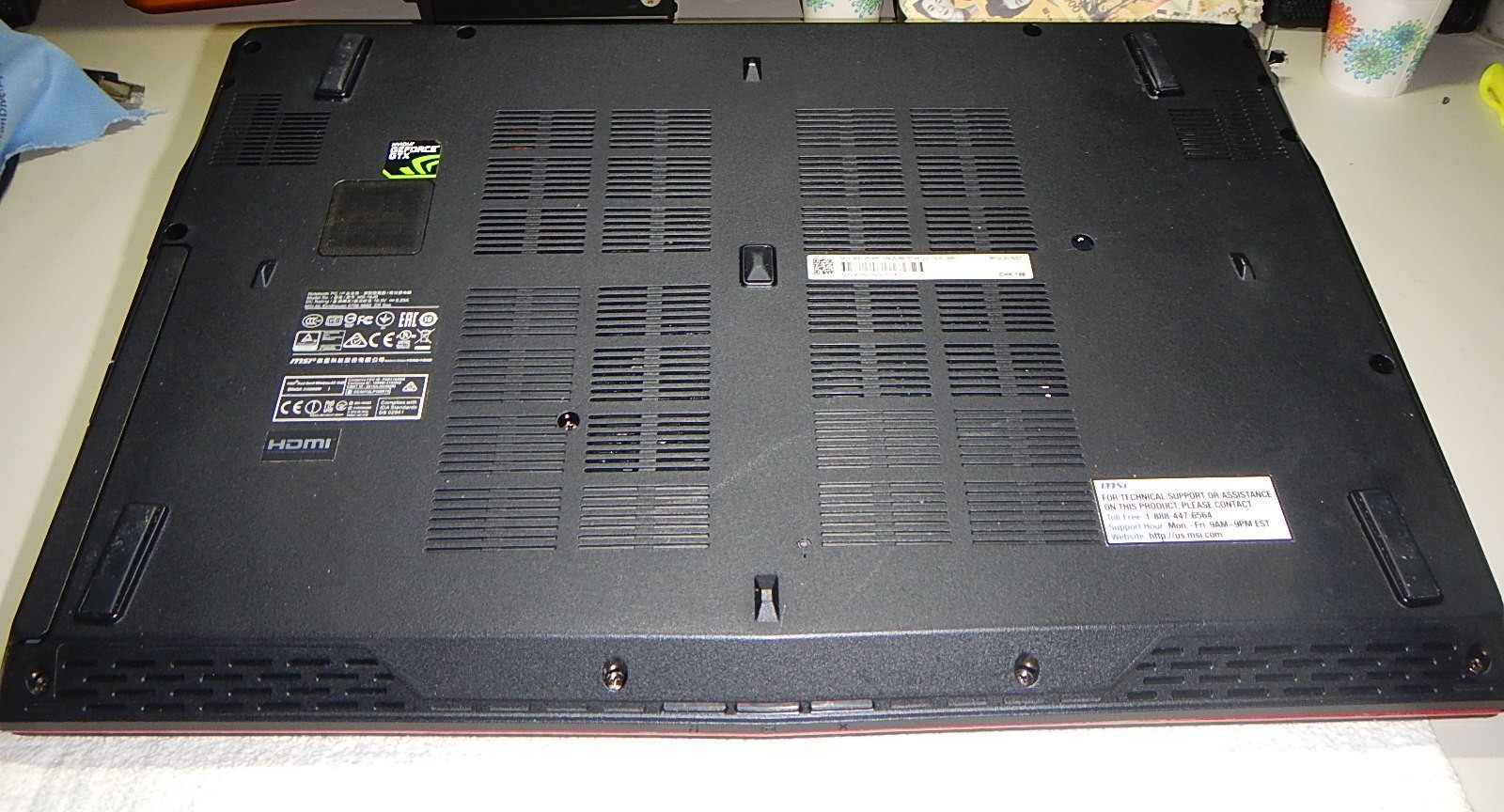 MSI GE62VR 6RF Apache Pro Intel Core i7-6700HQ 32GB Ram