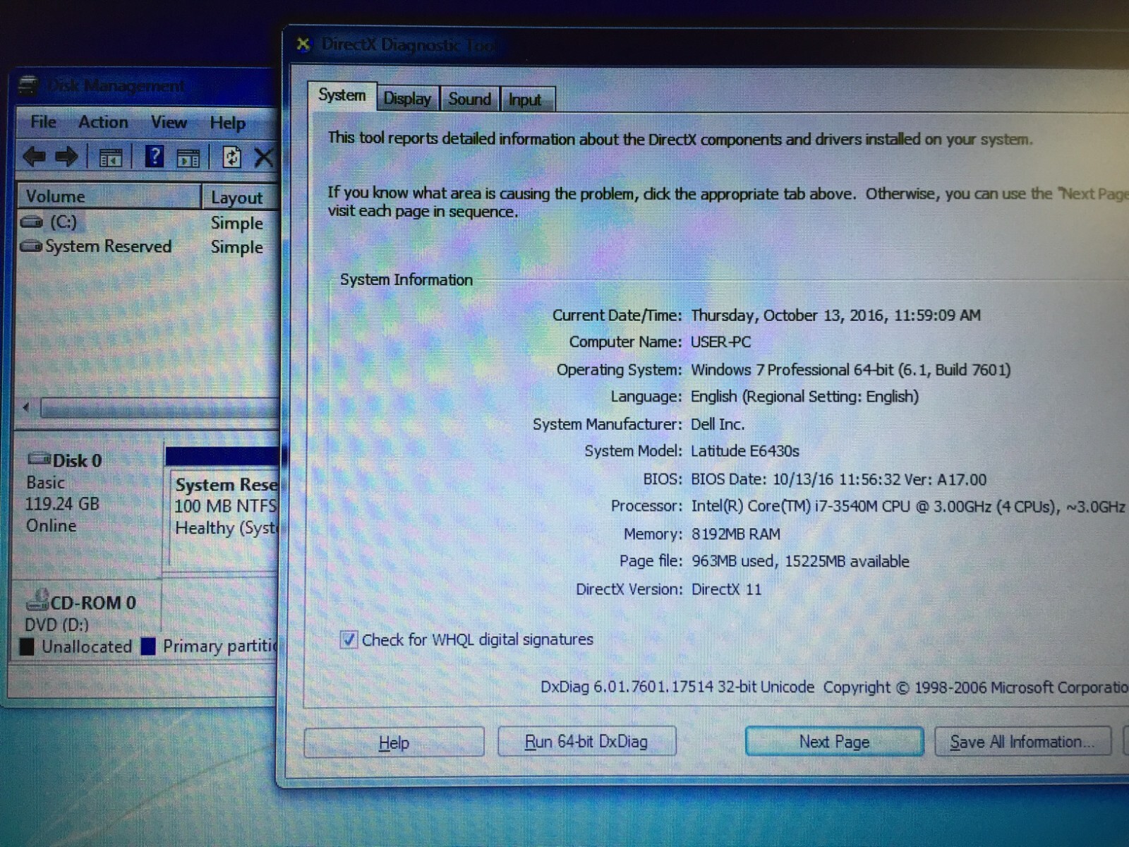 *Bad Battery* Dell Latitude E6430S 14.1″ Laptop/i7-3540m/8GB/128GB SSD/DVDRW/W7P