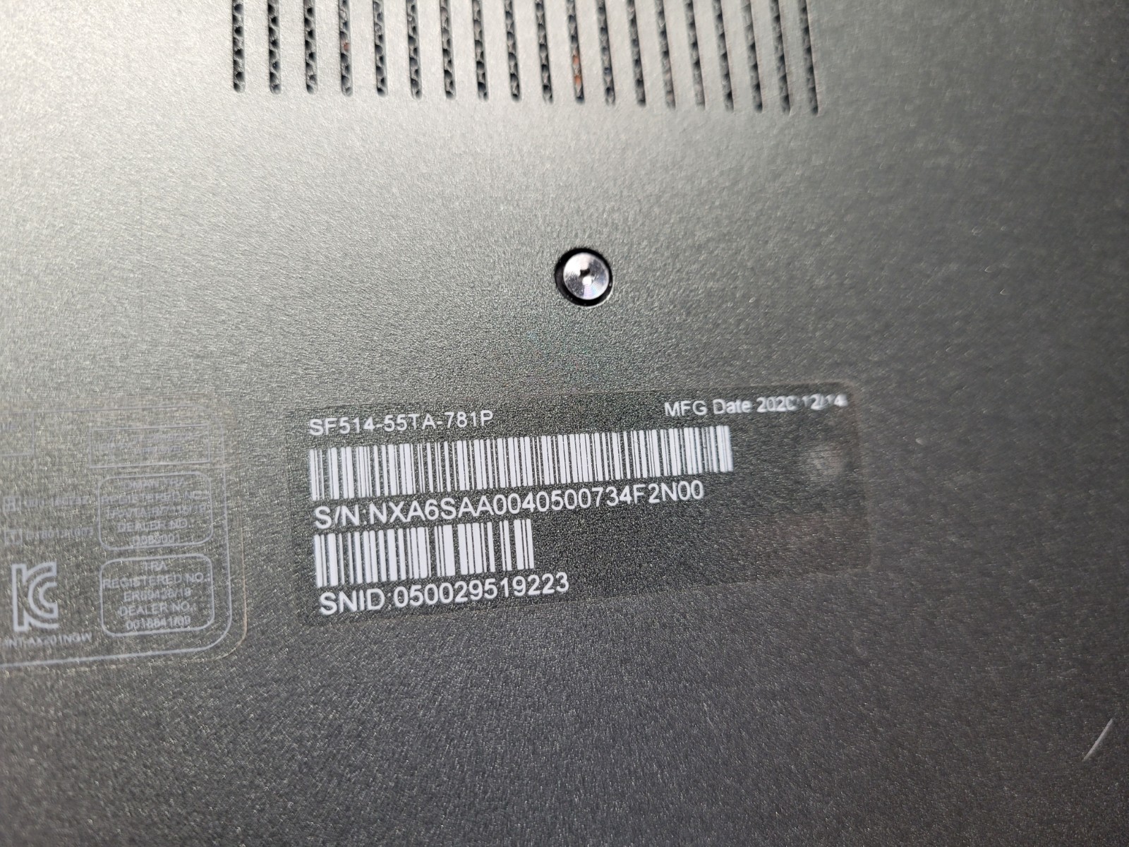 Lot of 2 Acer Swift SF514-55TA Core i7 11th gen 16GB Gray WONT BOOT FOR PARTS!