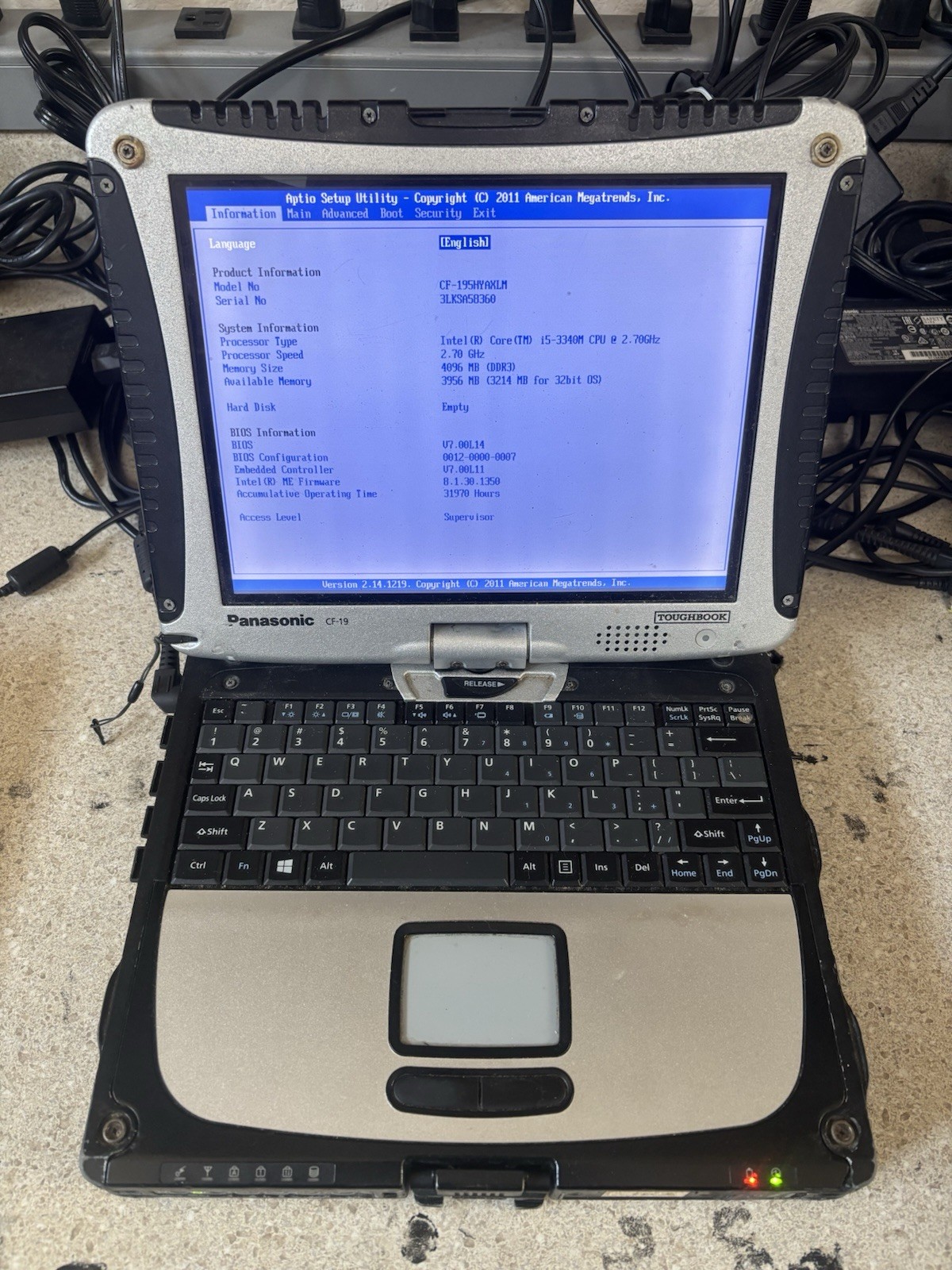 Lot of 5 Panasonic Toughbook CF-19 Parts Unit AS IS Boots to Bios No Caddy