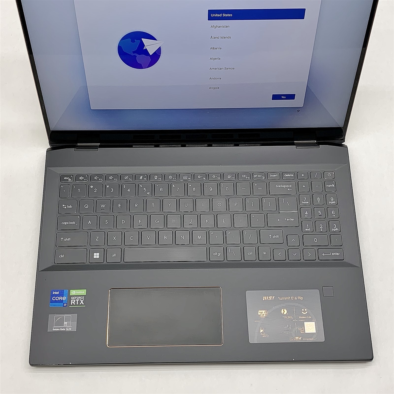 MSI Summit MS-1591 Laptop i7 1195G7 2.90GHZ 16″ 32GB 512GB NVMe RTX 3050 Win 11