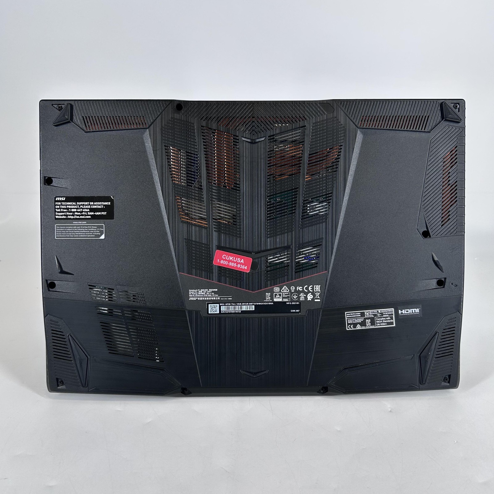MSI Thin GF65 15.6 FHD 144Hz i7-10750H 2.60GHz 32GB 1TB SSD RTX 3060 Good