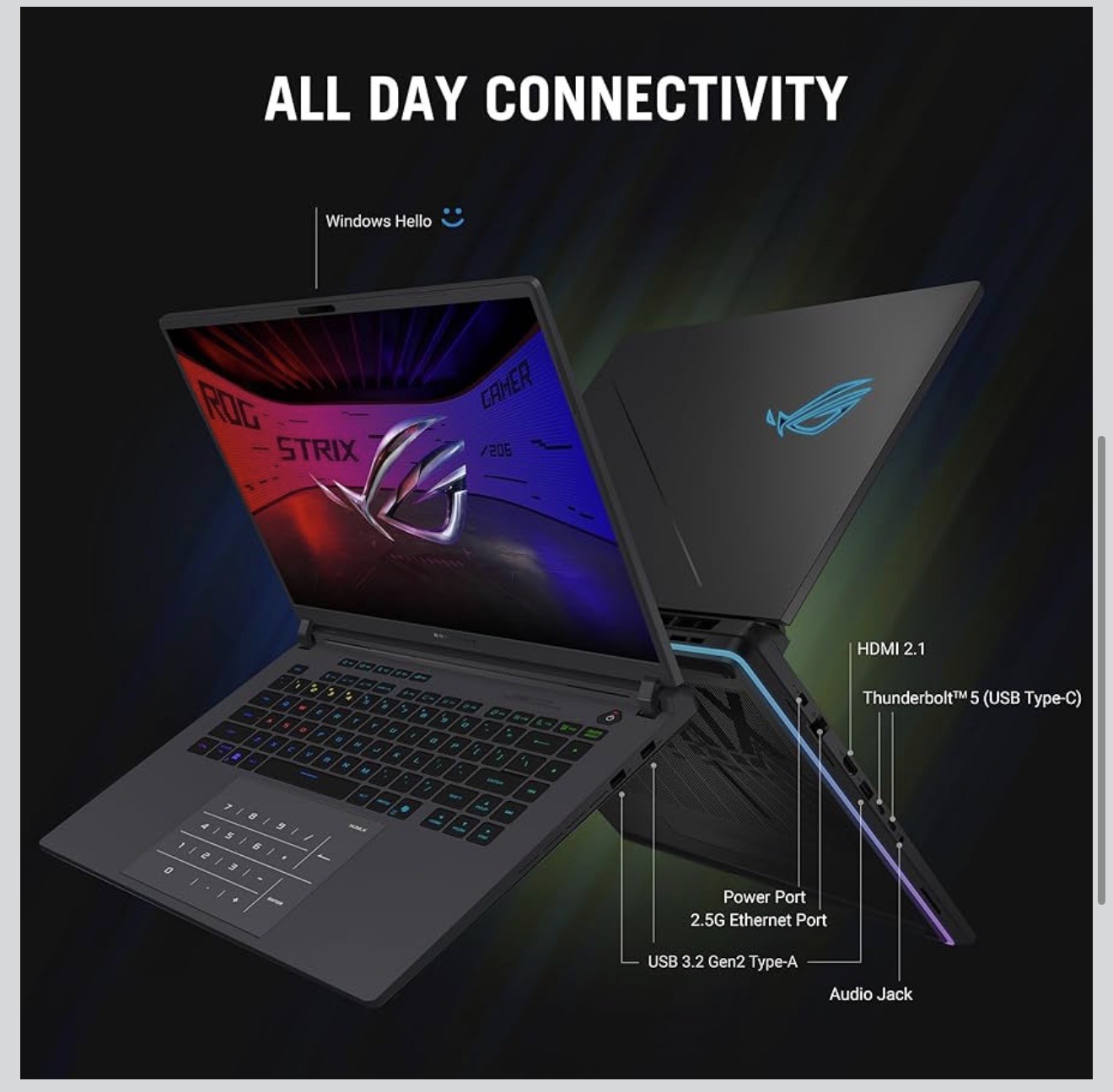 NEW Asus ROG Strix G16 G615 Gaming Notebook ultra 275HX 32GB RAM 1TB RTX 5070 Ti