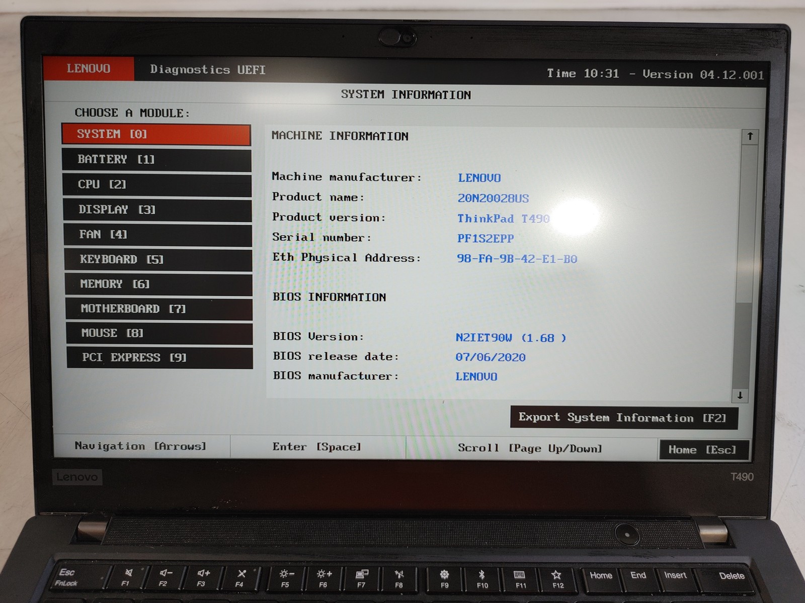 Lenovo ThinkPad T490 Core i7-8565U 1.80 GHz 16 GB DDR4 No HDD