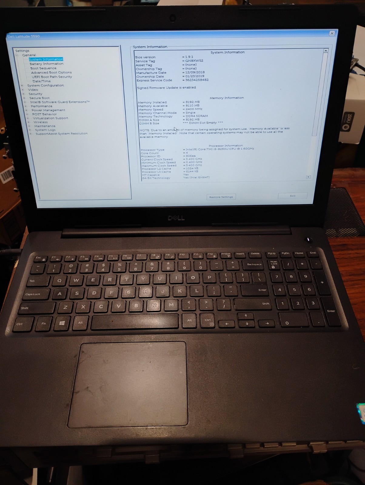 Lot Of 2 Dell Latitude 3590 i5-8250U NO RAM NO HDD
